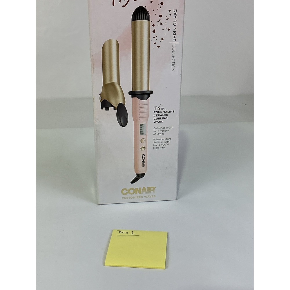 Conair Tayshia 9 to 9 1.25" Tourmaline Ceramic Curling Wand New Open‎ Box NEW - Picture 5 of 5